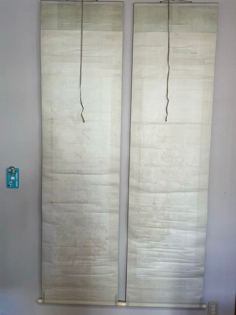 丸山晩霞◆長野県東御市◆洋画家◆水墨画家◆掛軸◆2本組　葉書２枚◆