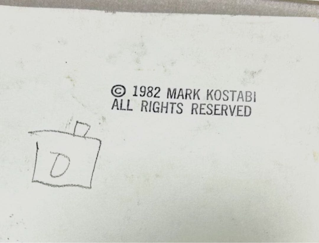 貴重一点物マークコスタビMARK KOSTABI 直筆デッサン証明書付1984