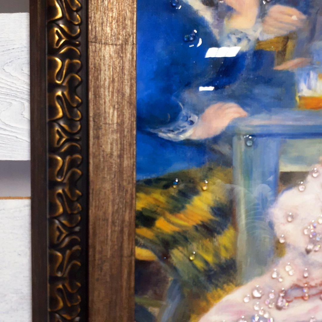 輸入雑貨　天然石　ルノワール作『1883年ブージヴァルのダンス』』　クリスタル