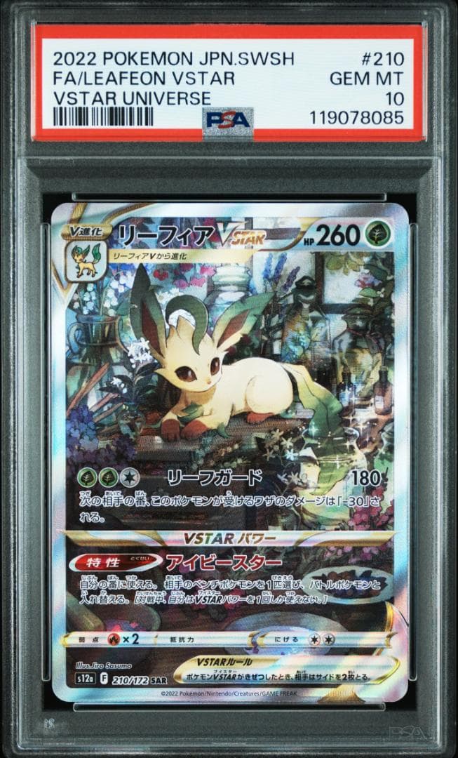 【PSA10】リーフィアVSTAR SAR VSTARユニバース 210/172