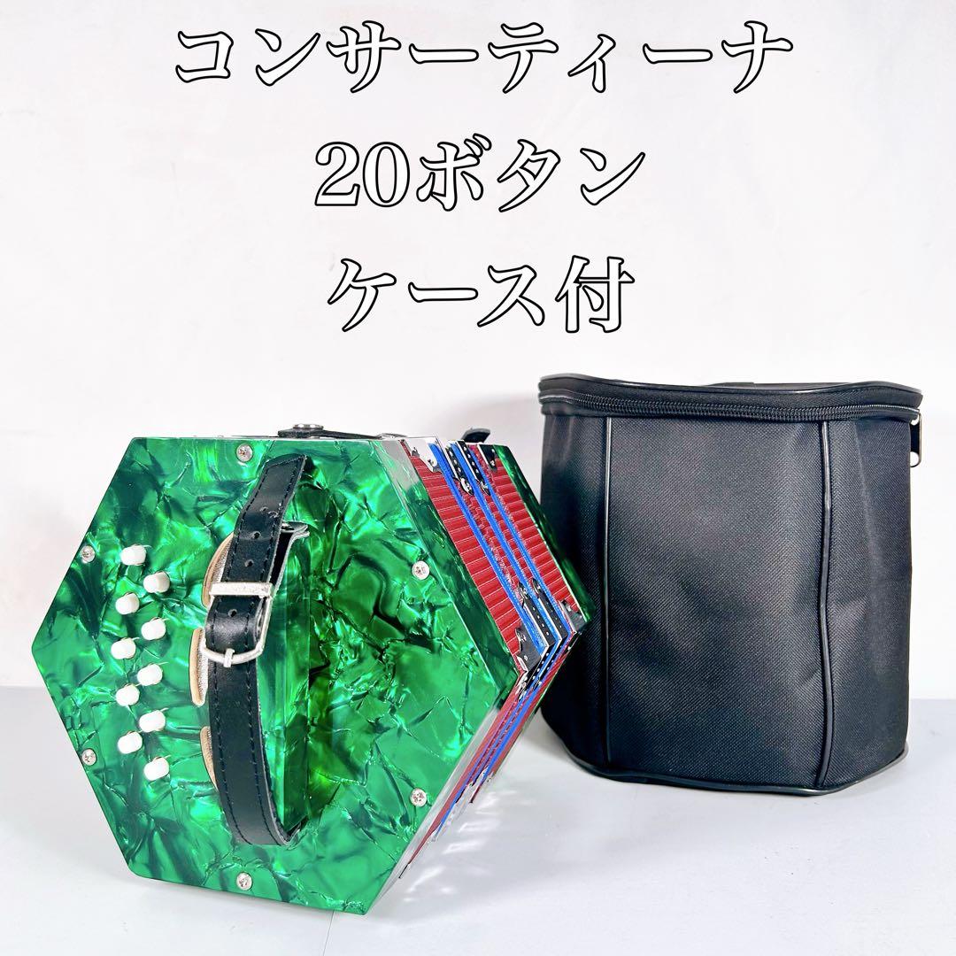 【動作美品】コンサーティーナ　20ボタン　アコーディオン