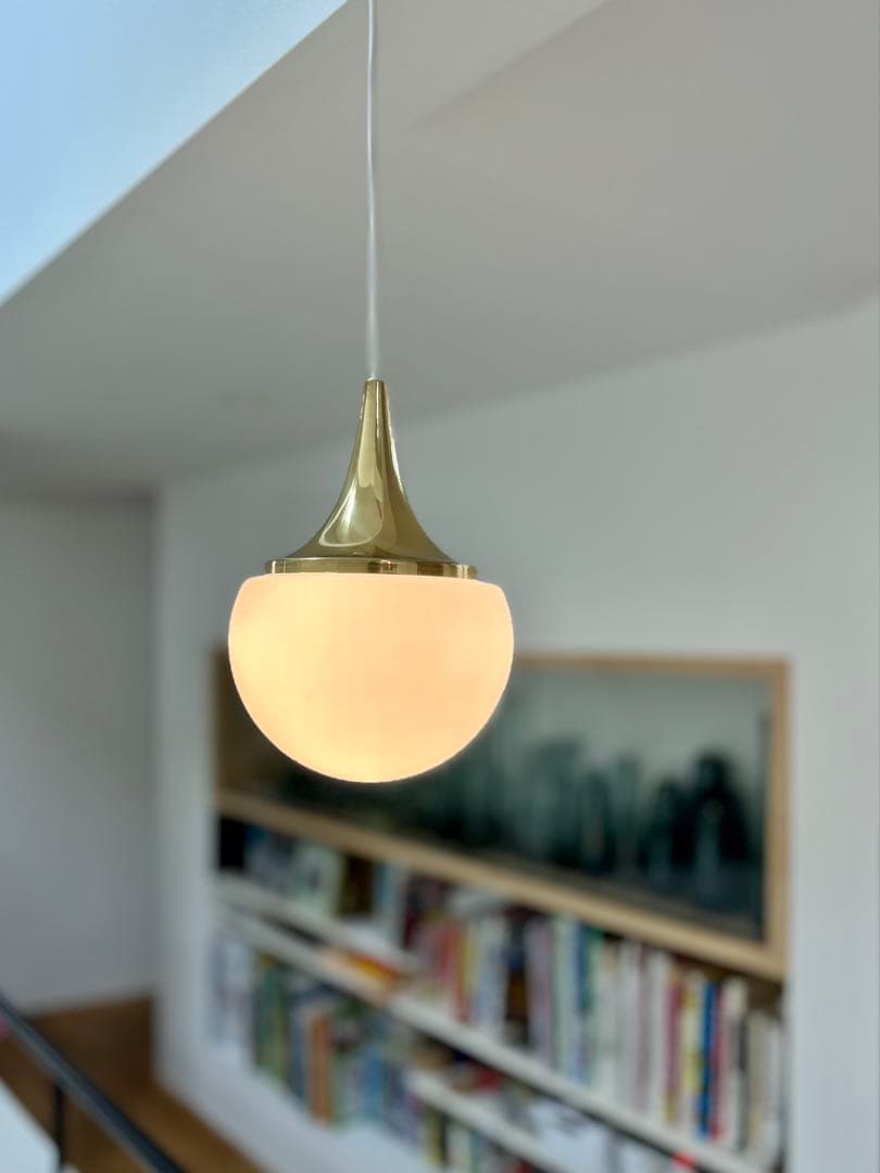 独1970年代　Limburg 真鍮とフロストガラス　ヴィンテージ・ペンダント