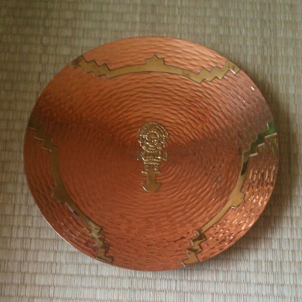 異国エスニック風　民芸品　壁掛けインテリア　銅製品？ 詳細不明 工芸品