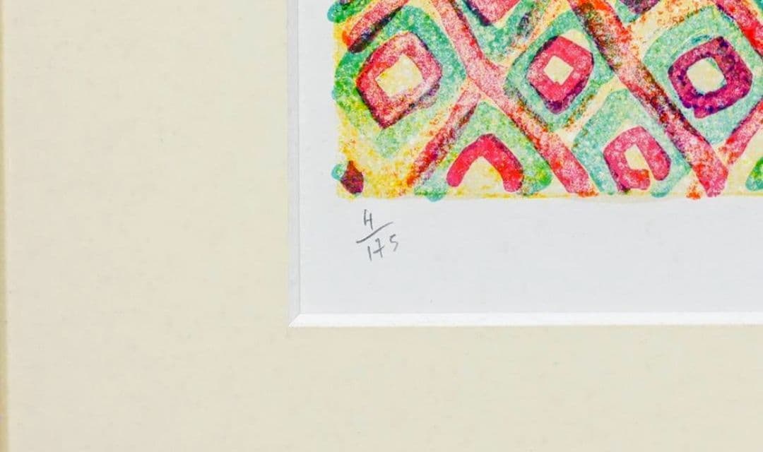 【真作】アイズピリ 「ベージュ背景のバラの花束」リトグラフ 10号大 直筆サイン