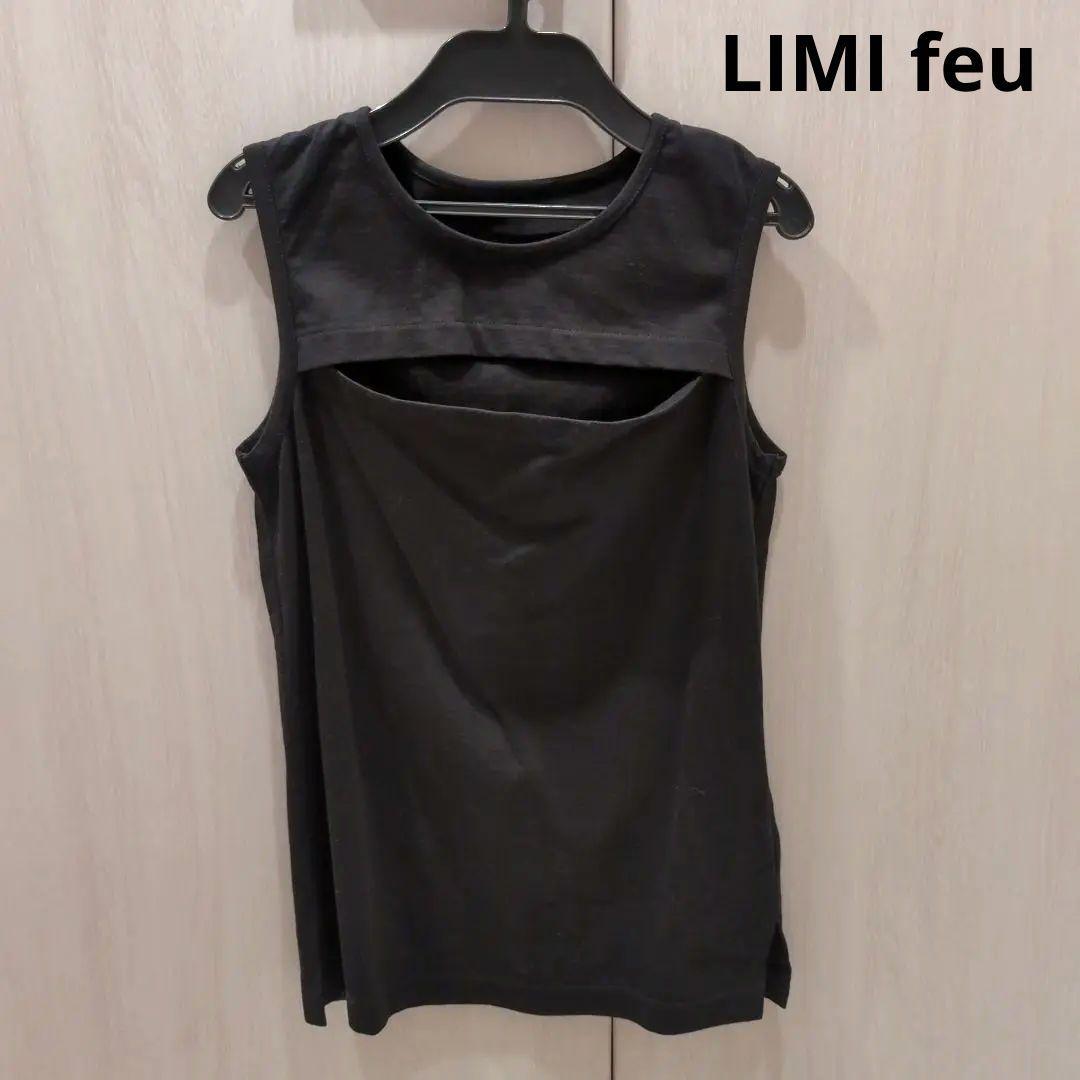 リミフゥ　20/-C Plain Stitch Chest Slit Tank