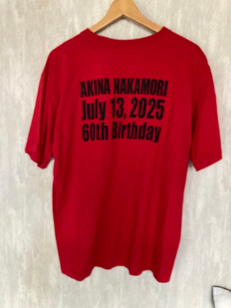中森明菜☆ALDEA FC限定☆還暦祝いT☆赤☆Mサイズ☆レア☆クリーニング済み