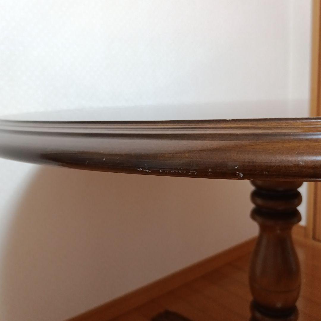 カリモク　コロニアル　ダイニングテーブル　ラウンド　円卓　レトロ　ヴィンテージ