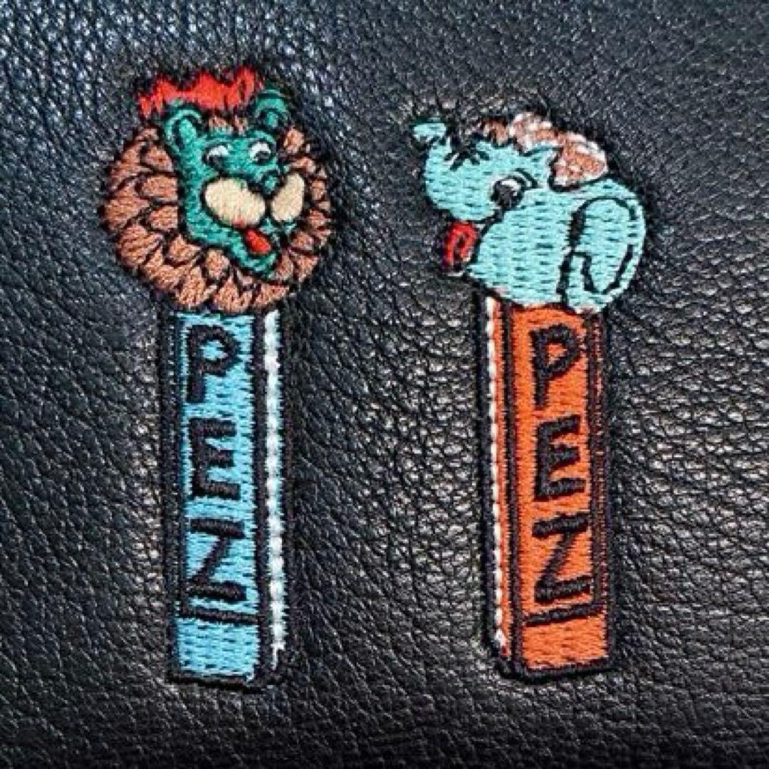 【美品】「PEZ×perche×ear」コラボジャバラ折り財布　黒