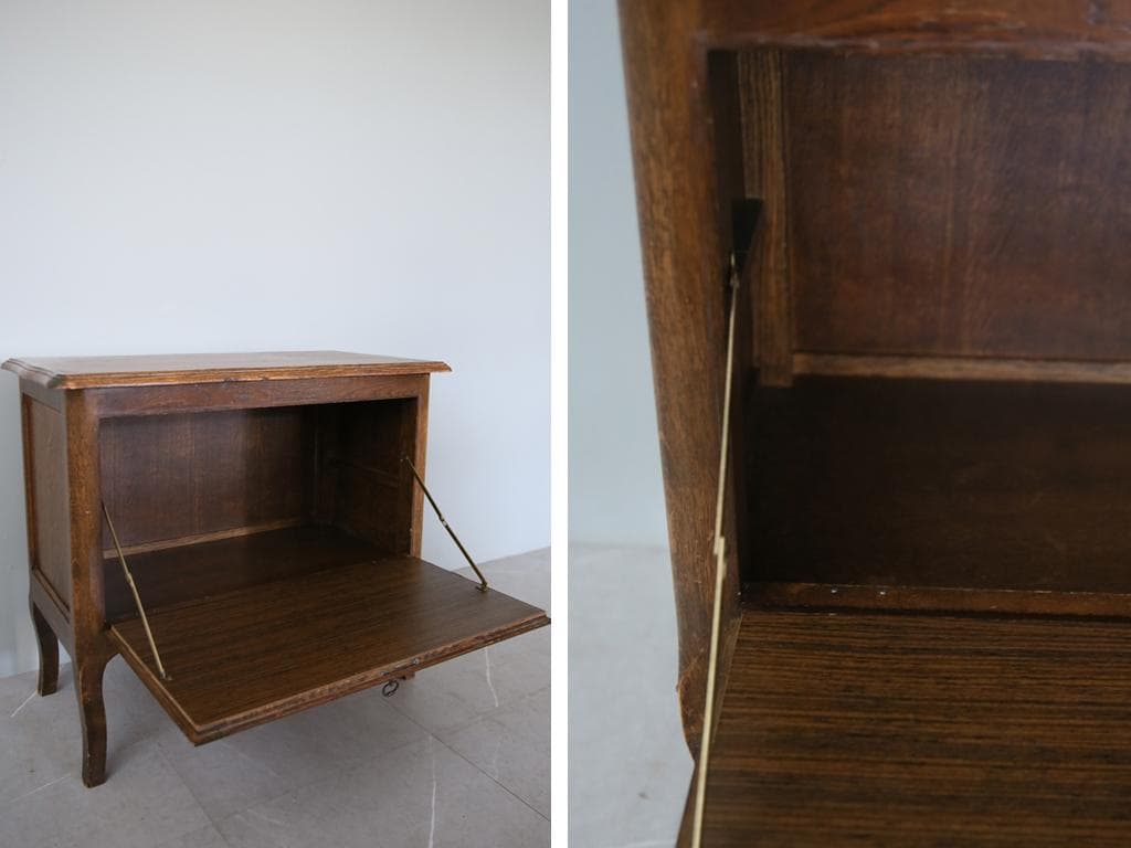 フランスアンティーク猫脚カップボード/木製サイドボード/キャビネット90-192