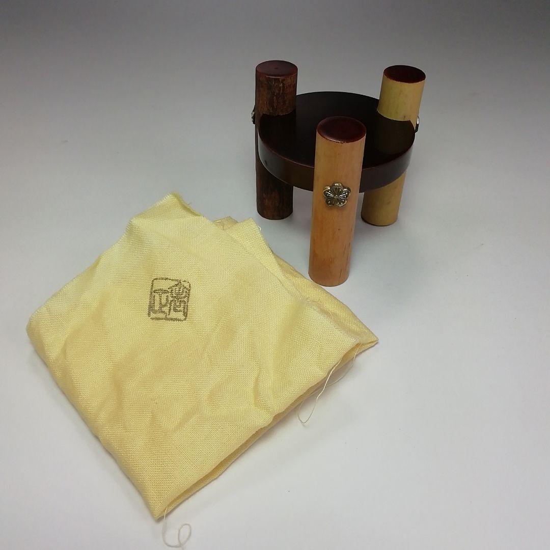 Ｓ３２４　蓋置　『松竹梅』『平安　伊藤表正作』『木製』　共箱　茶道具