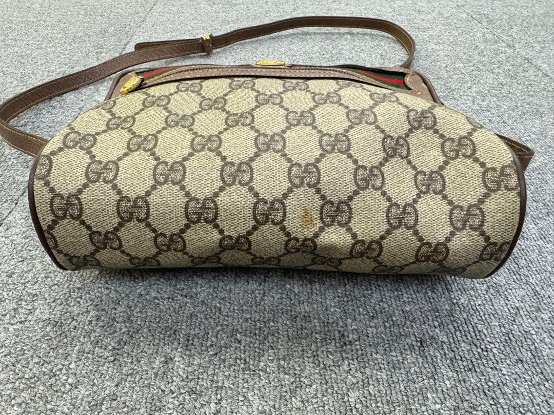 GUCCI グッチ　オールドグッチ シェリーライン　ショルダーバッグ　ブラウン