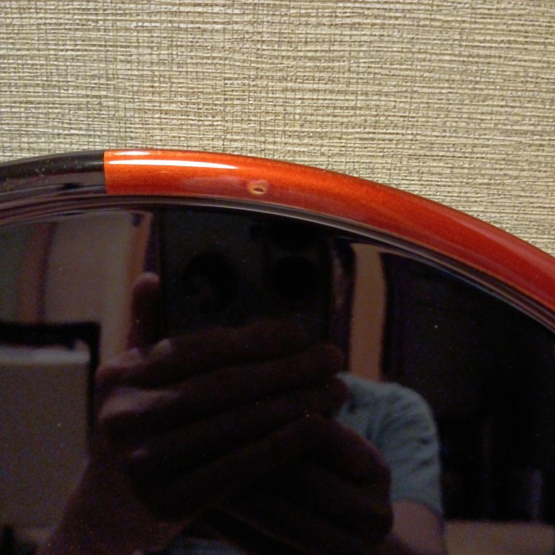 漆器 丸盆 お膳 黒と赤茶の縁 約31.5cm 20枚