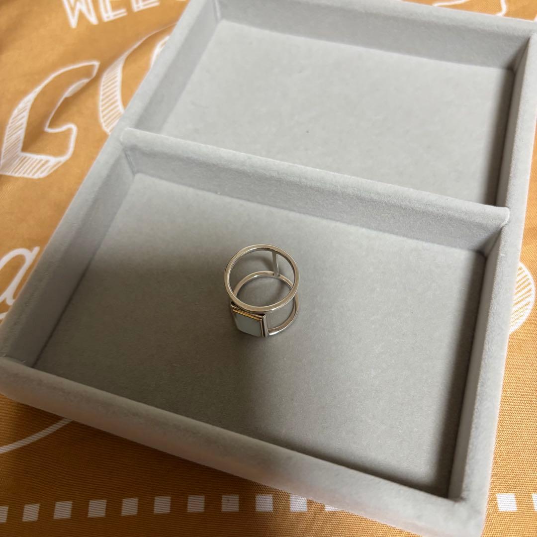 【agete】　アガット リング　アクアマリン　11号