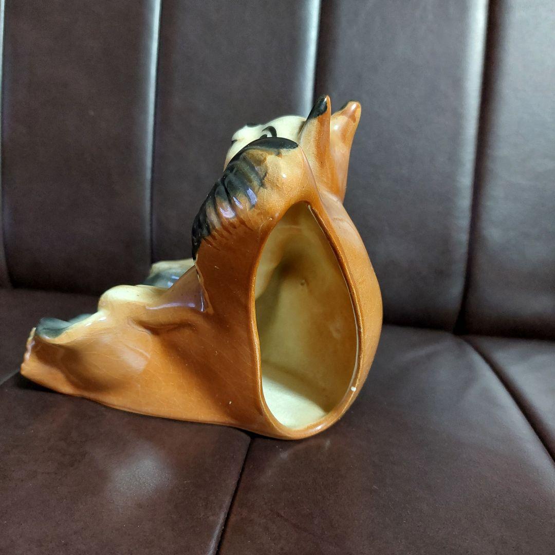 ヴィンテージ　陶器小物入れ　リス