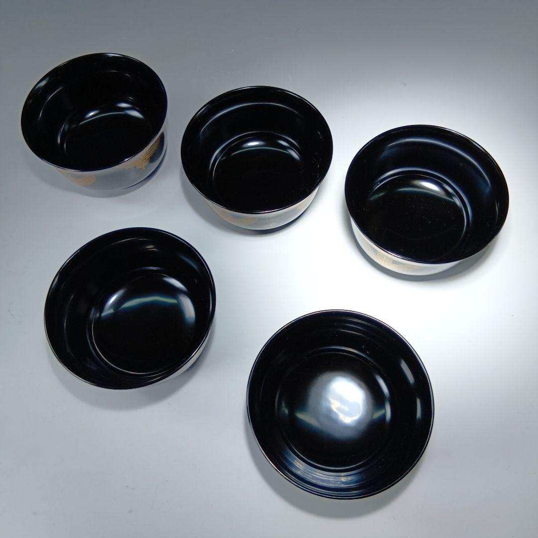 最終値下げ輪島塗　吸物椀5客　在銘(喜平)作　共箱　 美品