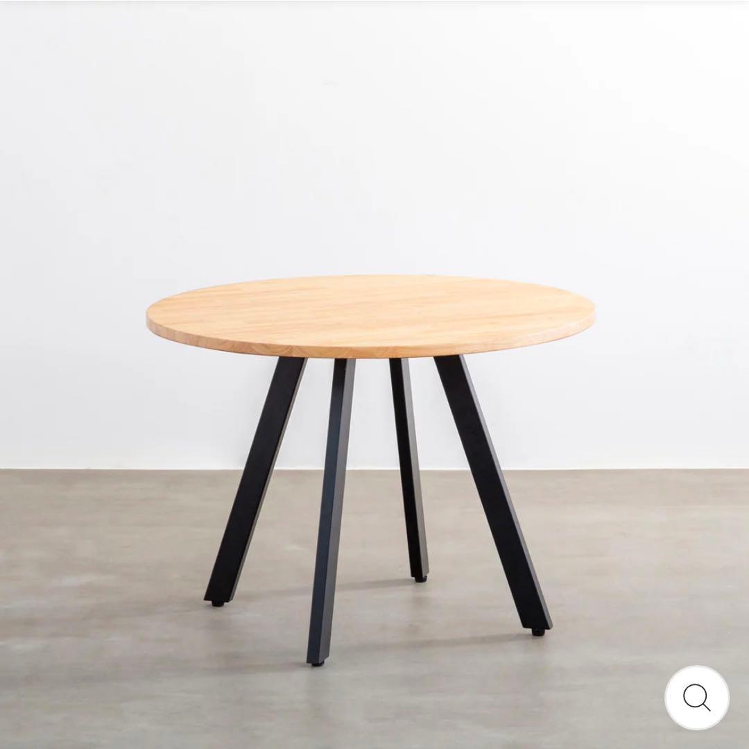 kanademono カフェテーブル ラバーウッド100cm 送料8600円込