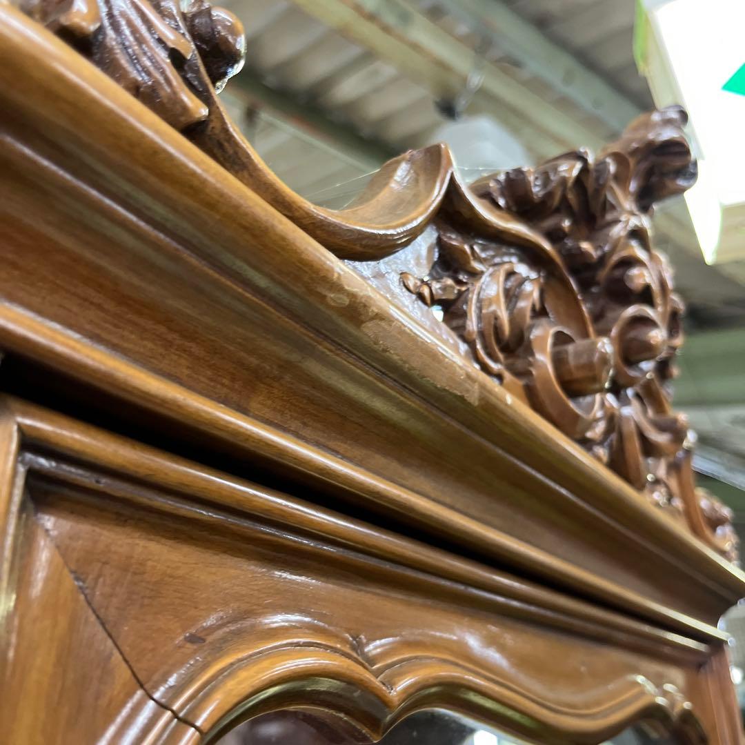 【象嵌】キャビネット◆ヴィンテージ◇程度良好◆鍵付き◇