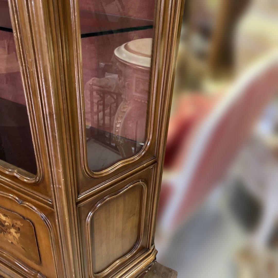 【象嵌】キャビネット◆ヴィンテージ◇程度良好◆鍵付き◇