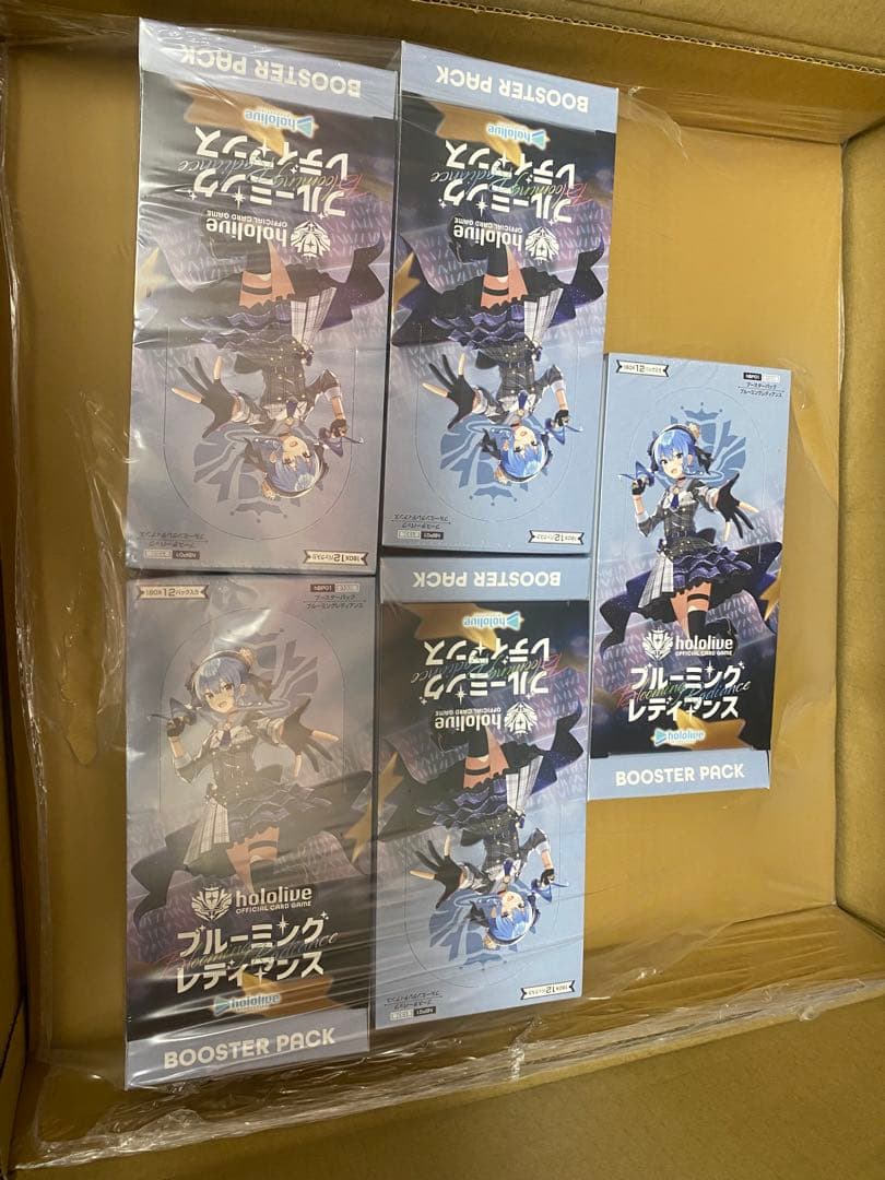 ホロライブカード　ブルーミングレディアンス　未開封　5箱　まとめ売り
