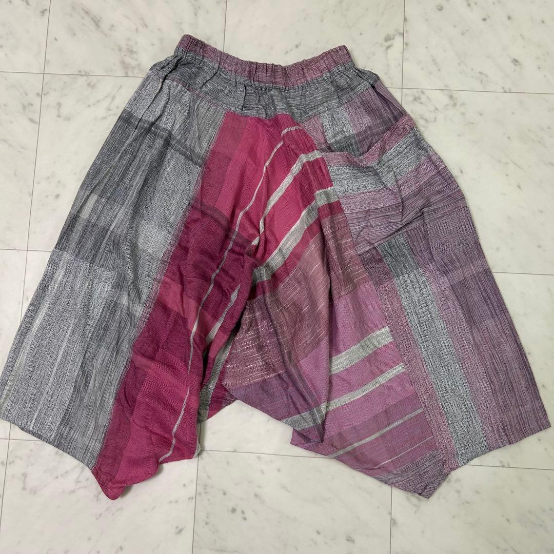 美品　タマキニイメ　サルエルパンツ　タルンパンツ　ピンク　コットン