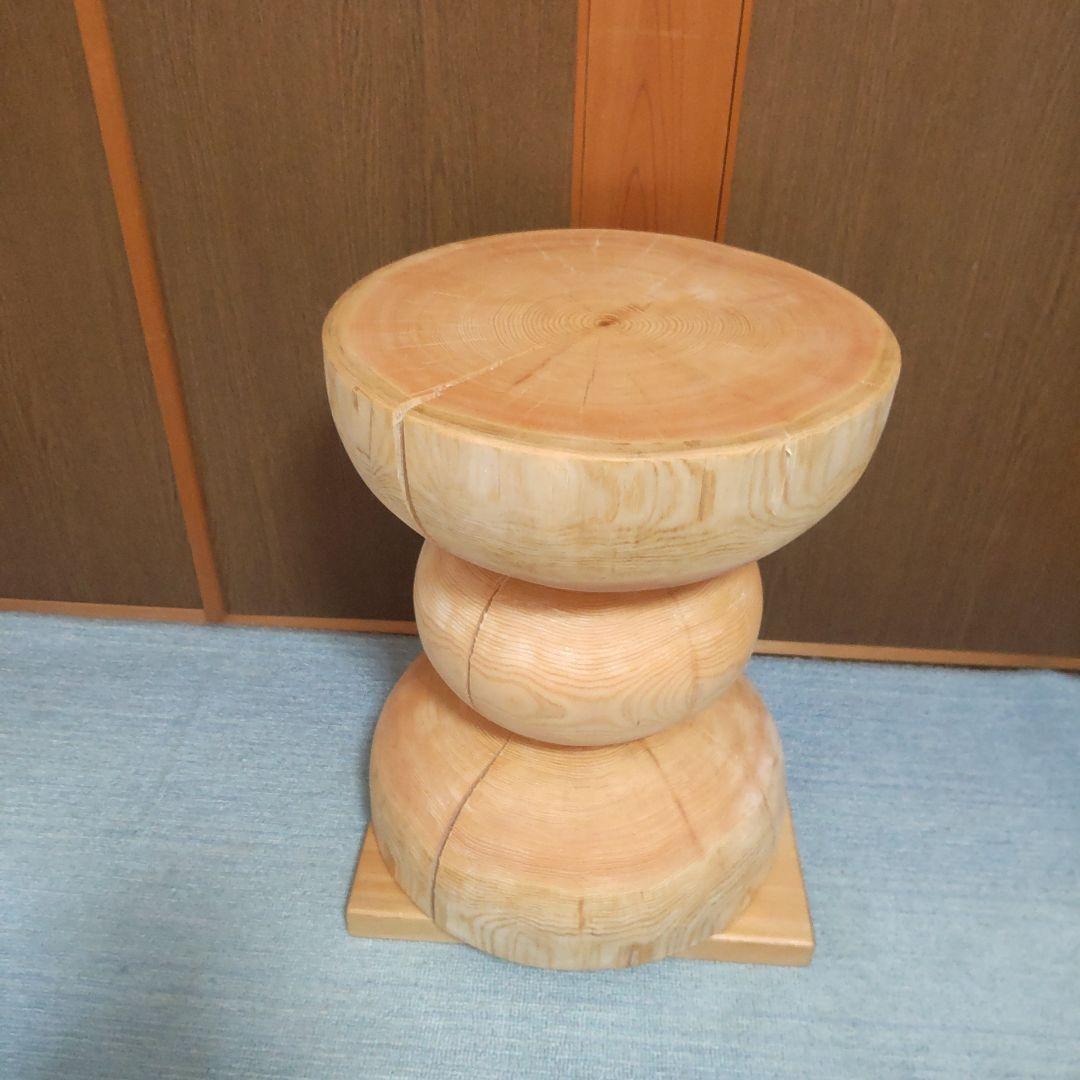 トントン拍子さん専用檜丸太椅子 スツール
