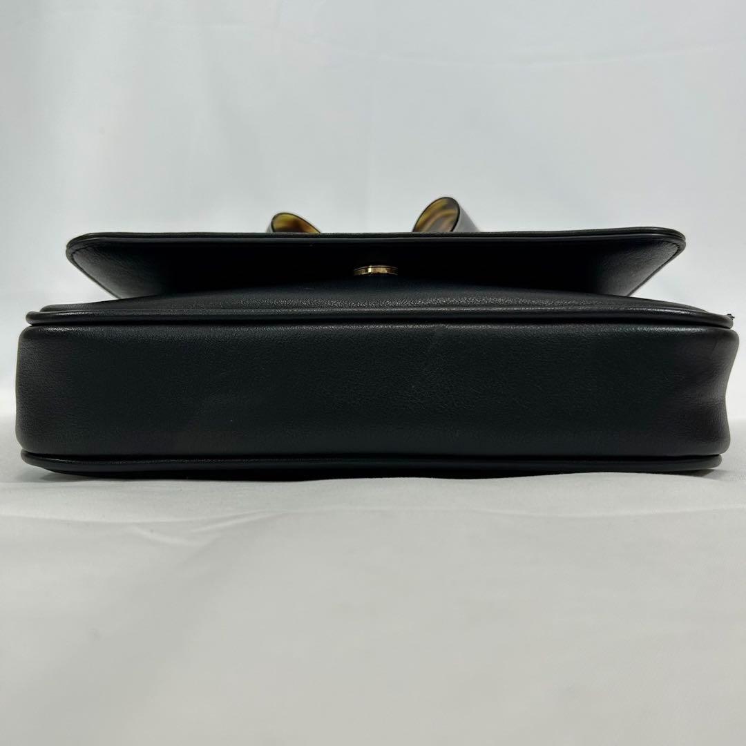 【美品】ヴィヴィアンウエストウッド ショルダーバッグ レザー オーブ リボン 黒