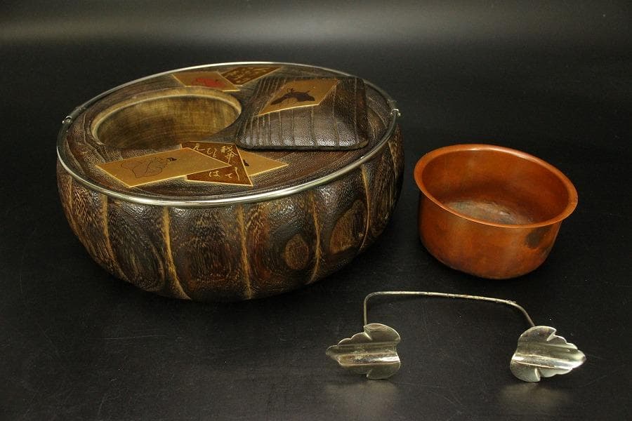 百人一首 蒔絵 煙草盆(ZE467)