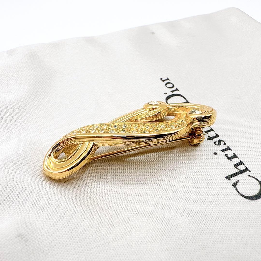 2596-4 極美品✨Dior　ブローチ　CD　ロゴ　希少　刻印