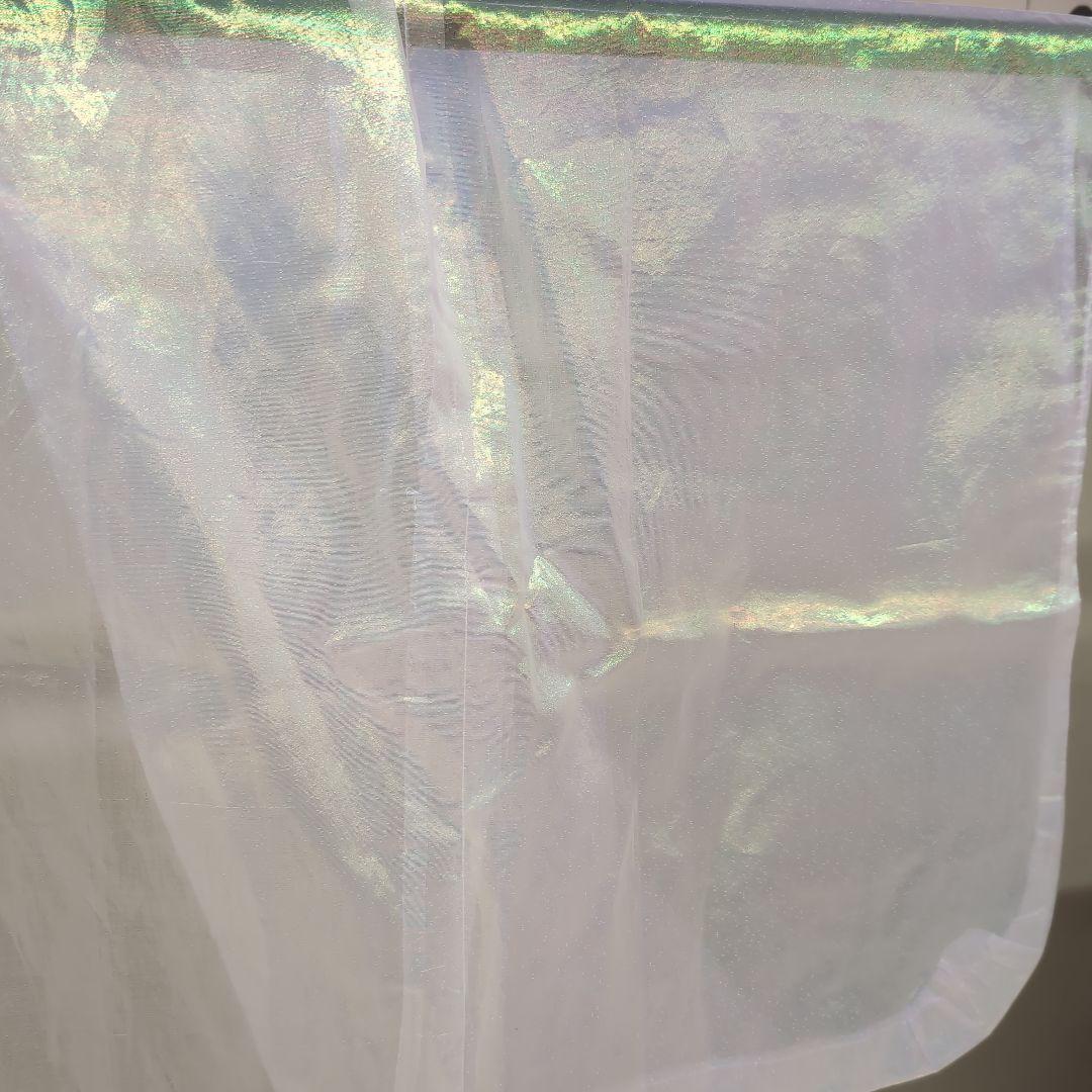 踊り着物、 オーガンジー 真珠パール色