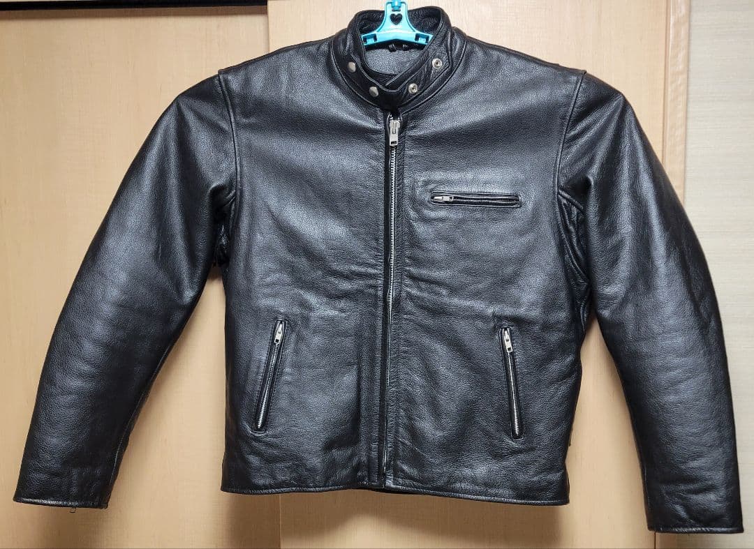 美品 本革 レザージャケット シングルライダース