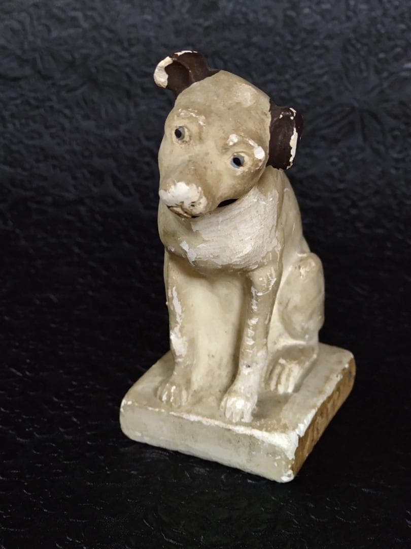 アンティーク ビクター　ニッパー犬　チョークウェア（石膏像）