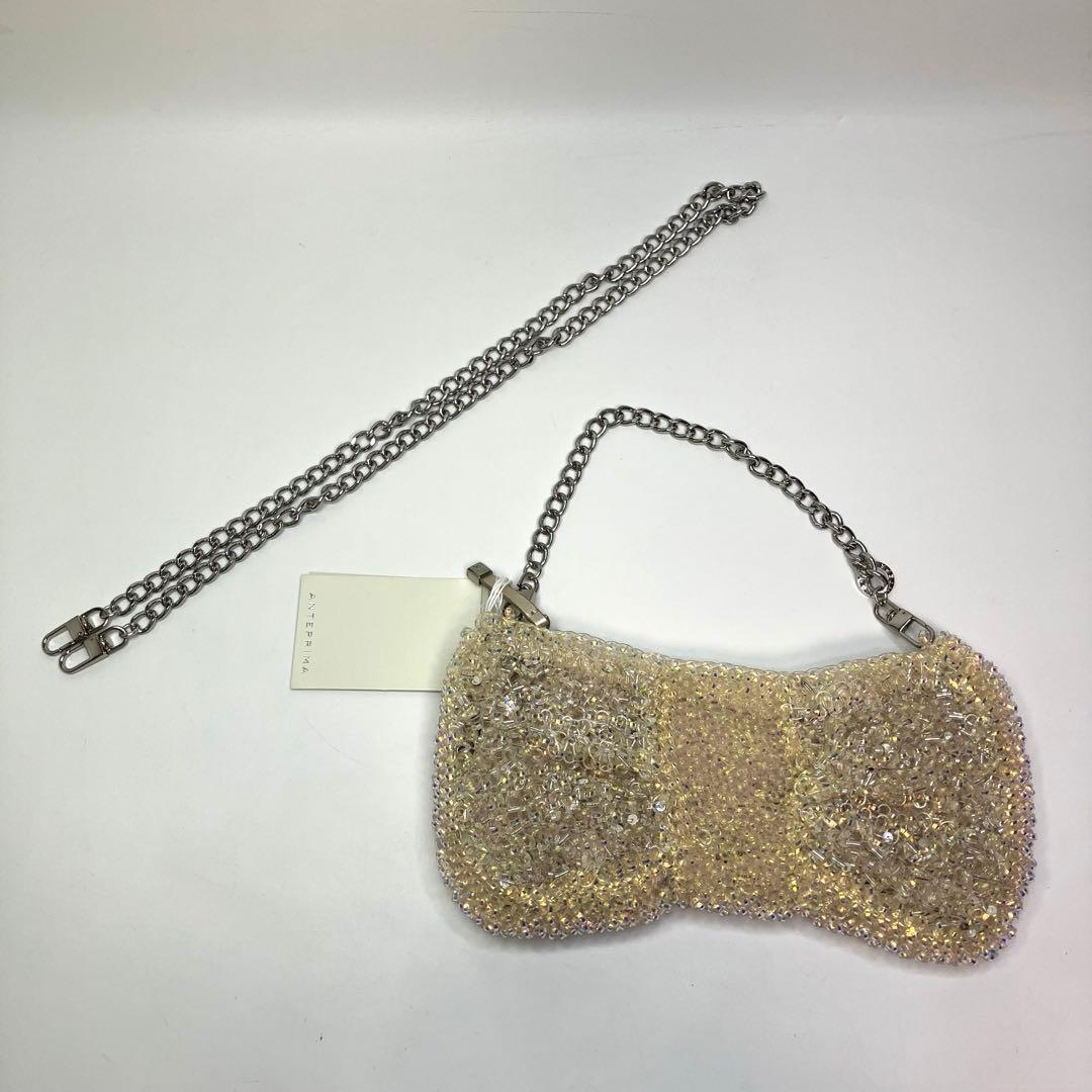 【極美品】アンテプリマ ワイヤーバッグ チェーン ショルダーバッグ リボン