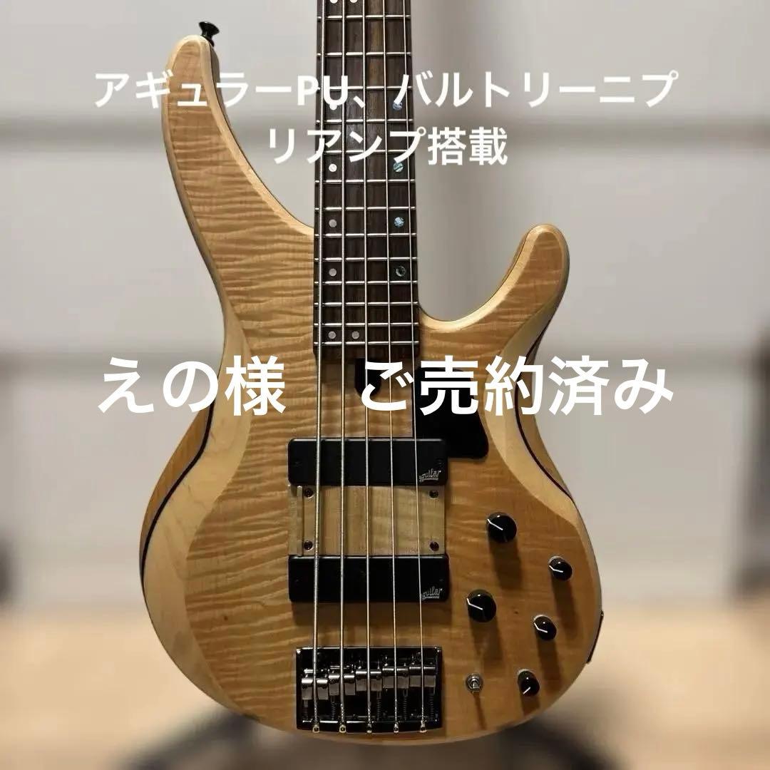 YAMAHA5弦ベース（TRBX605） アギュラーPU、バルトリーニプリ換装