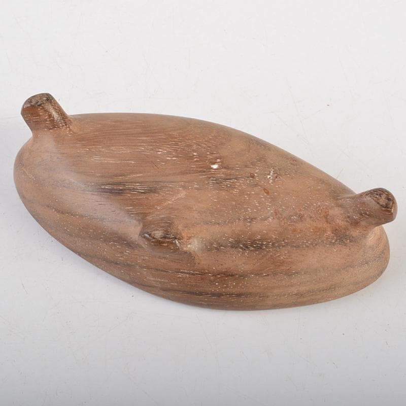 天然石　鑑賞石　菊花石　置物　重さ約614g　唐木台付　C　R7284