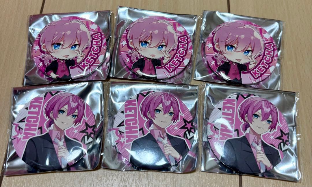 AMPTAK×COLORS けちゃ 缶バッジ 6個セット