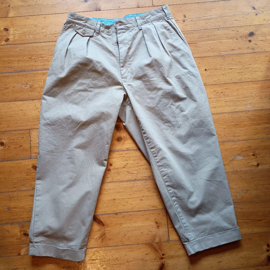 ビームスプラス 2 Pleats Twill ワイド 2プリーツチノ　Mサイズ