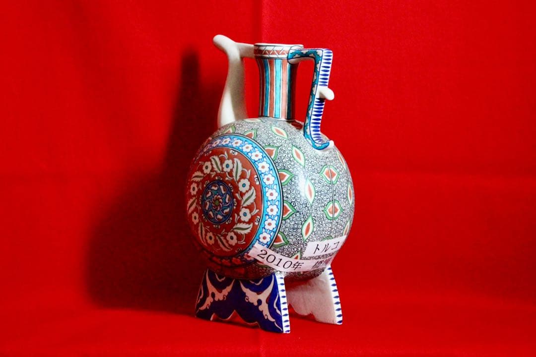 トルコ雑貨【アヴァノス陶器　飾り壺　特大水差し】