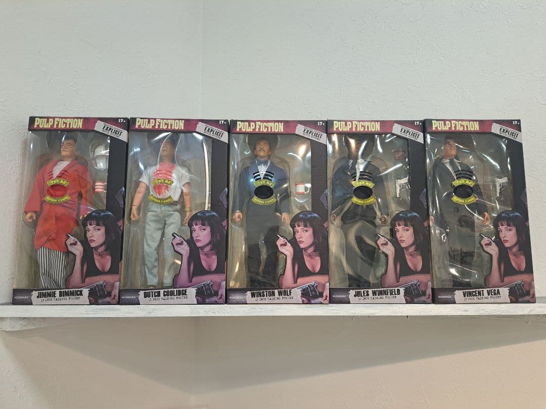豆魚雷 「パルプ・フィクション」13インチ トーキングフィギュア 全5体セット
