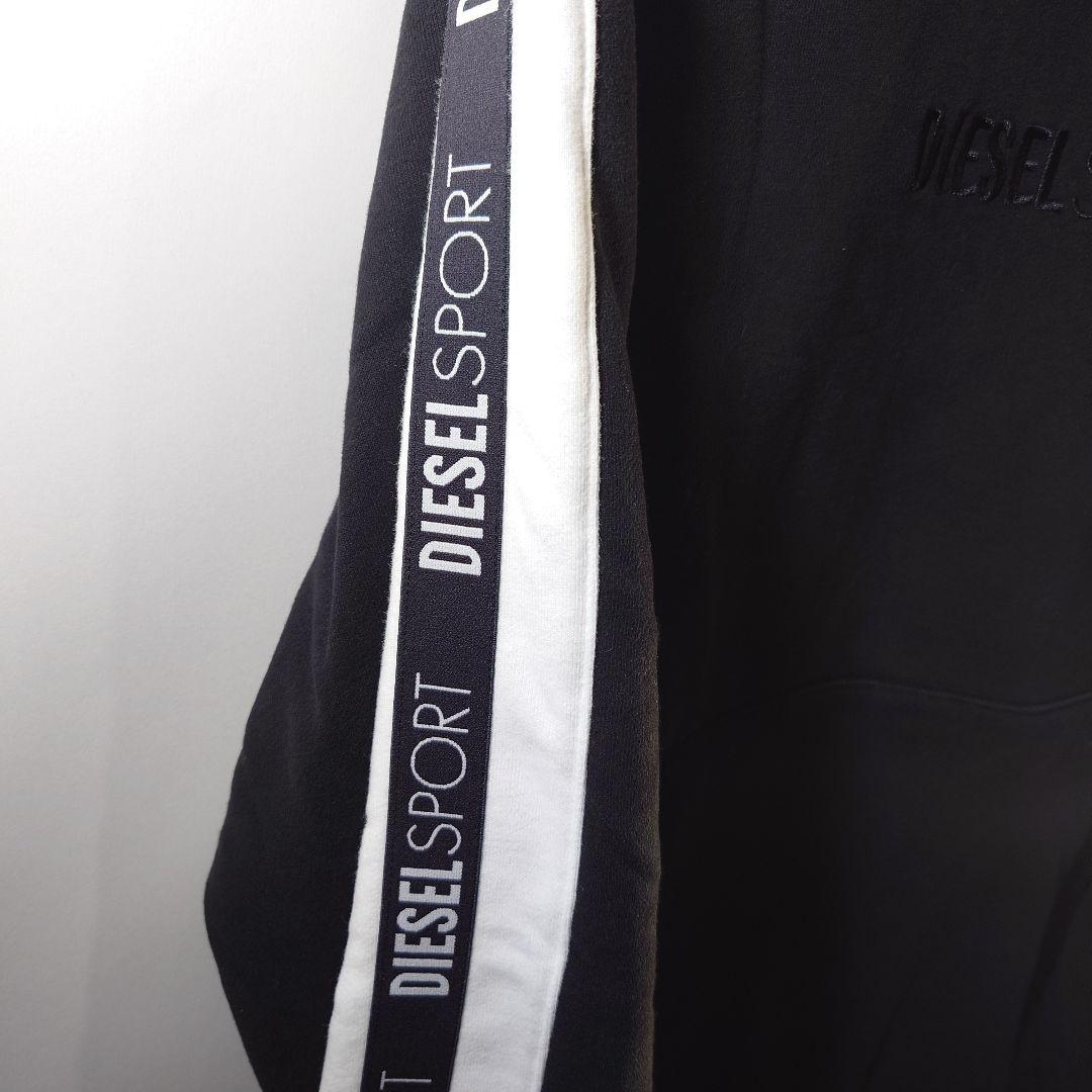 DIESEL SPORT LOGO HOODIE ブラック　Lサイズ 袖ライン
