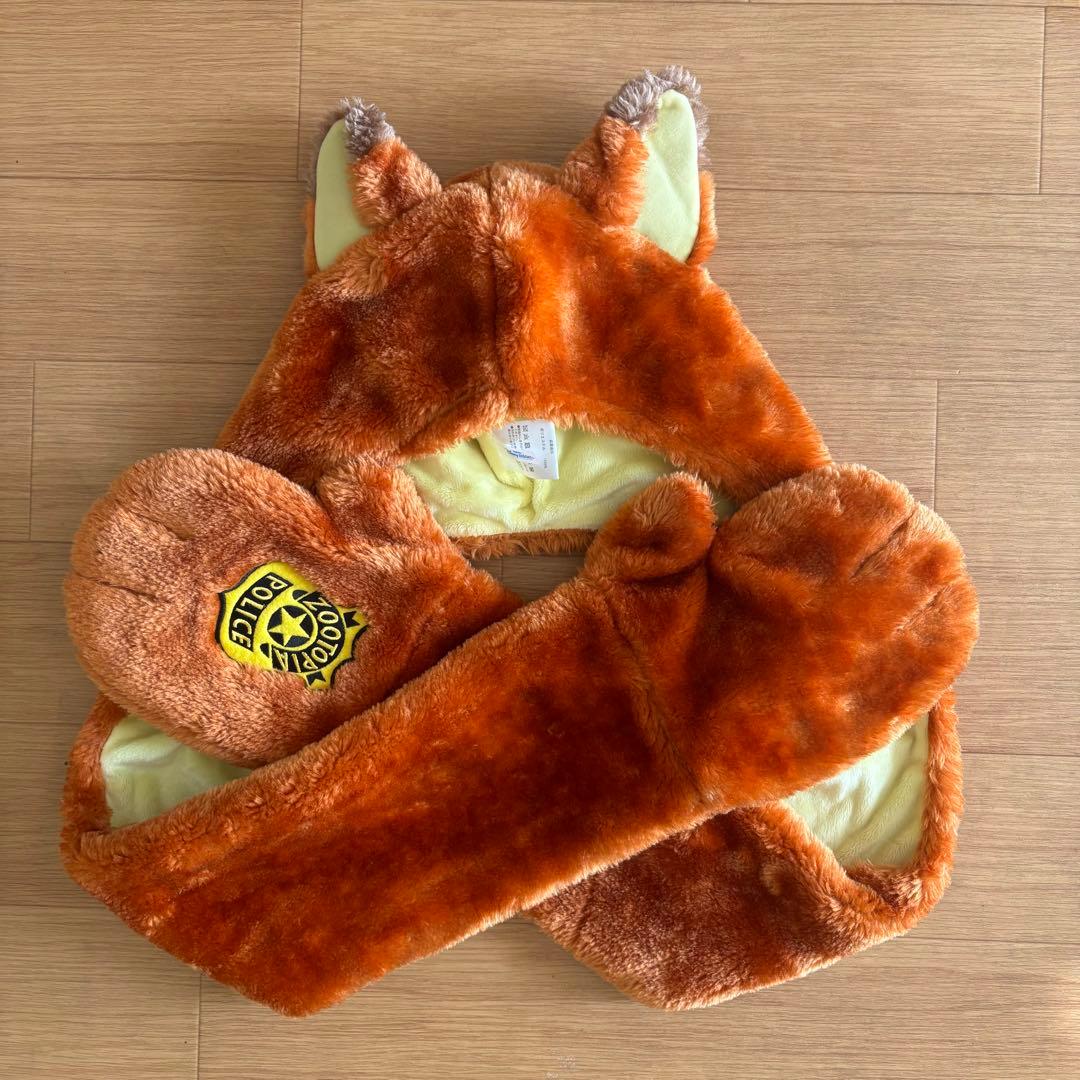 ディズニー ズートピア ニック ファンキャップ 帽子 マフラー