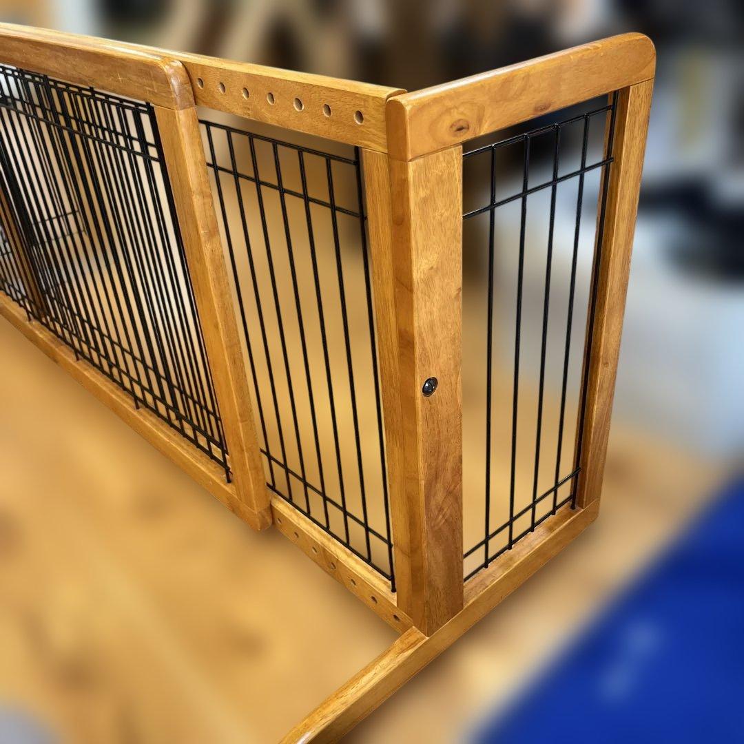 リッチェル　ペット用 木製おくだけゲート ロータイプ　ワイド