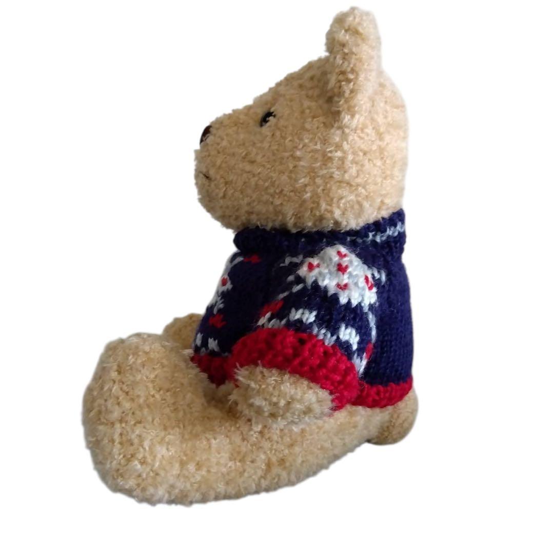 美品✨テディベア　セーターを着たクマのぬいぐるみ