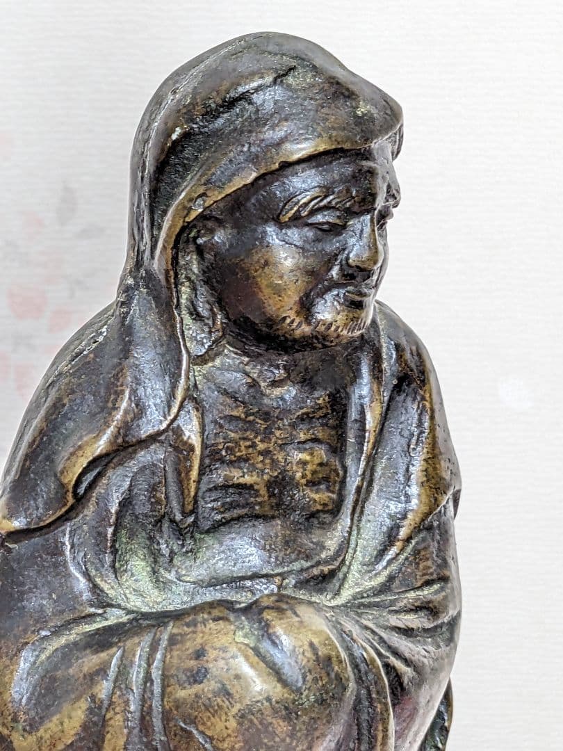 ♦銅器 達磨大師像 銅製 ？高岡銅器 開運 縁起物 置物 飾りレア物 骨董品