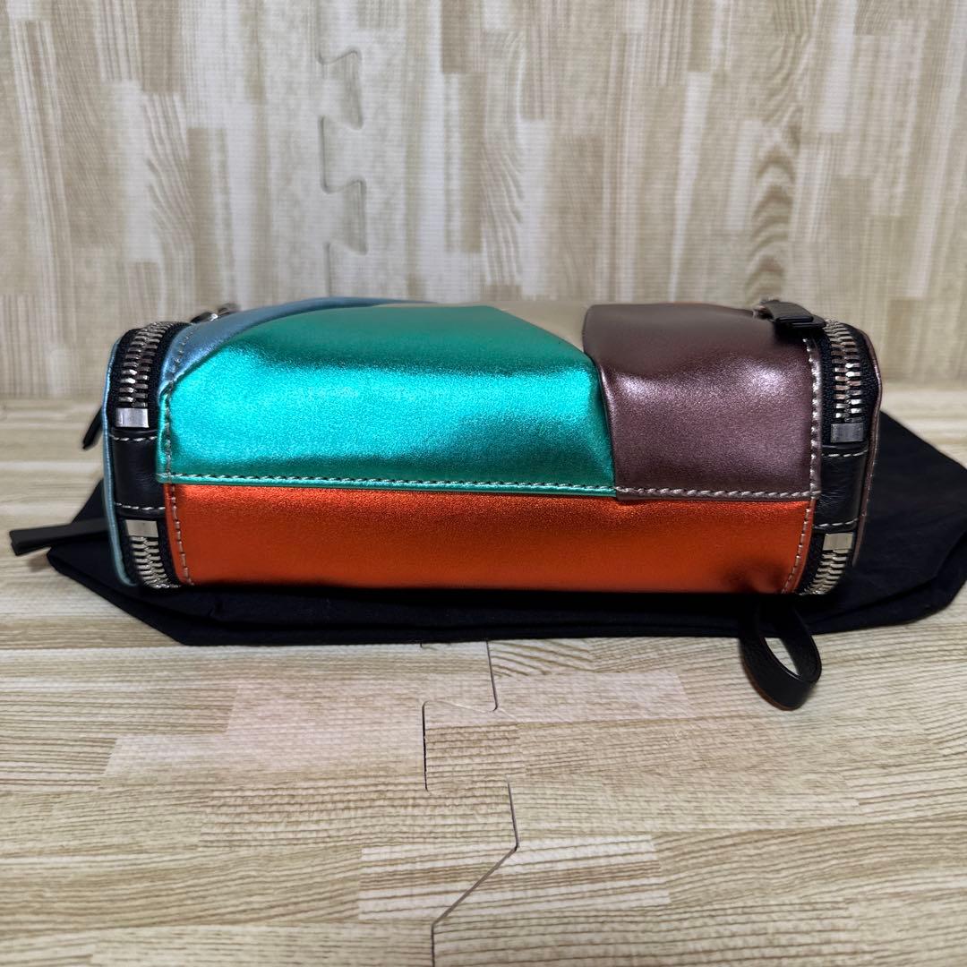 【極美品】DIESELディーゼル マルチカラーレザーバッグ ショルダーチェーン付
