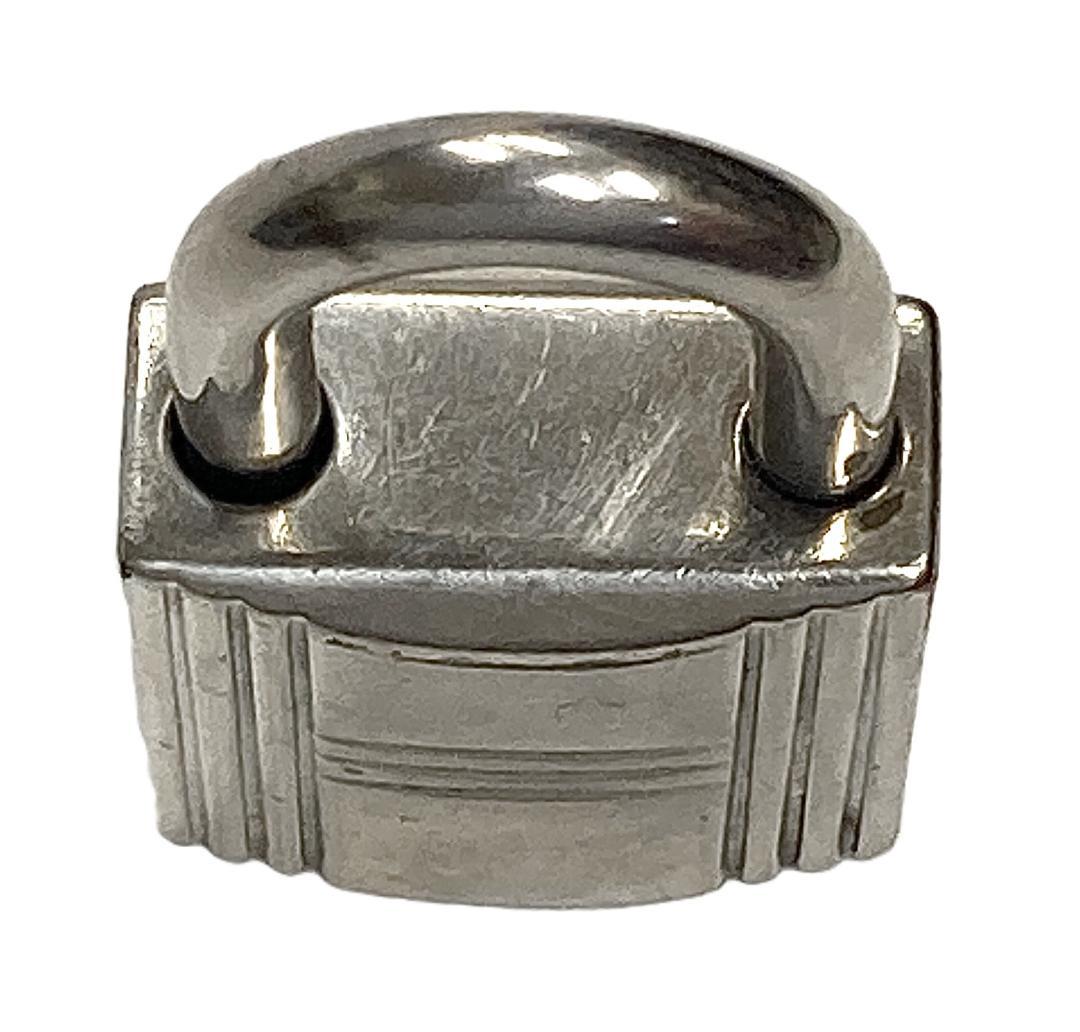 エルメス カデナ＆キー＆革紐 No.114 シルバー 中古品 (62105)