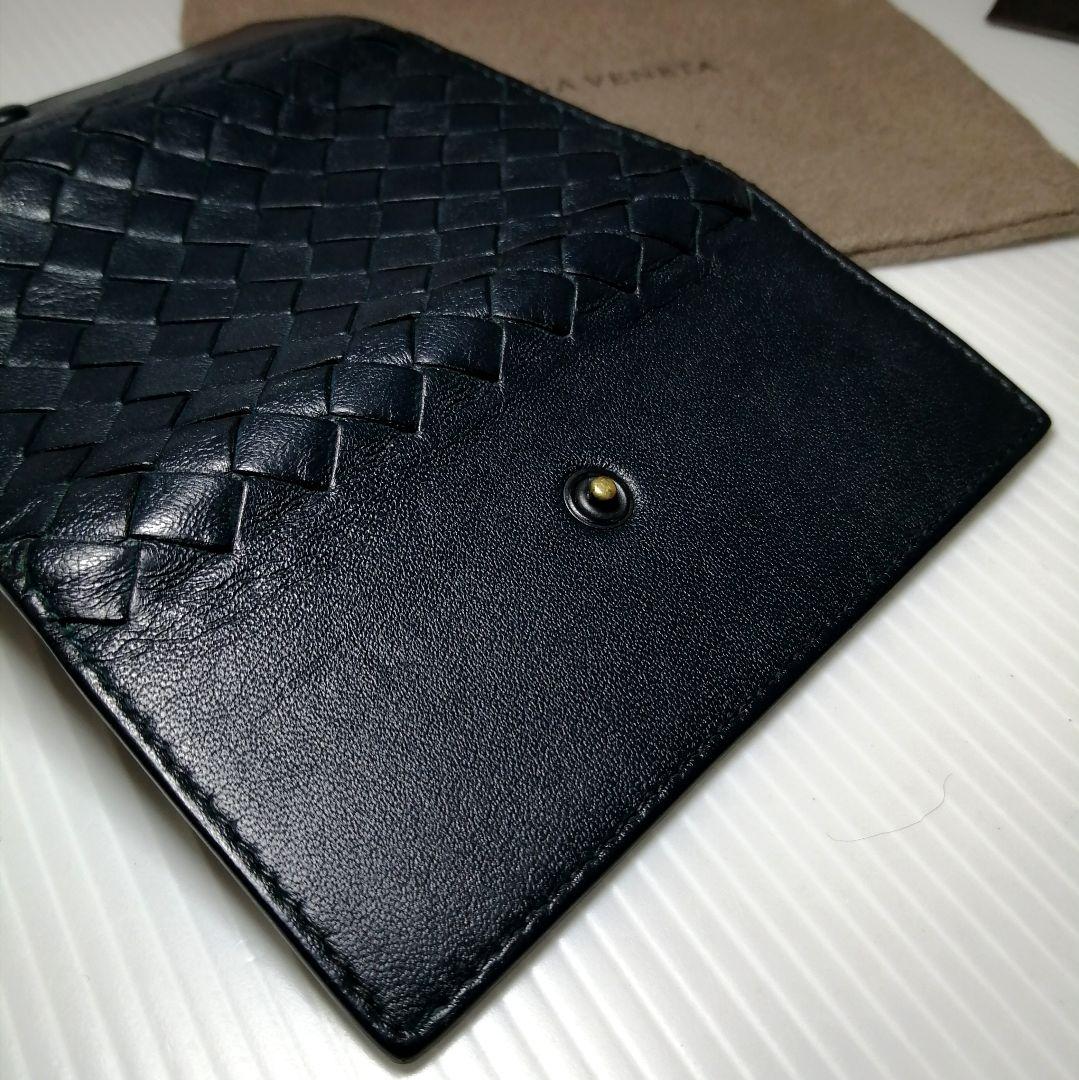 ◆ボッテガヴェネタ◆高級 キーケース レザー 極美品 ネイビー イントレチャート