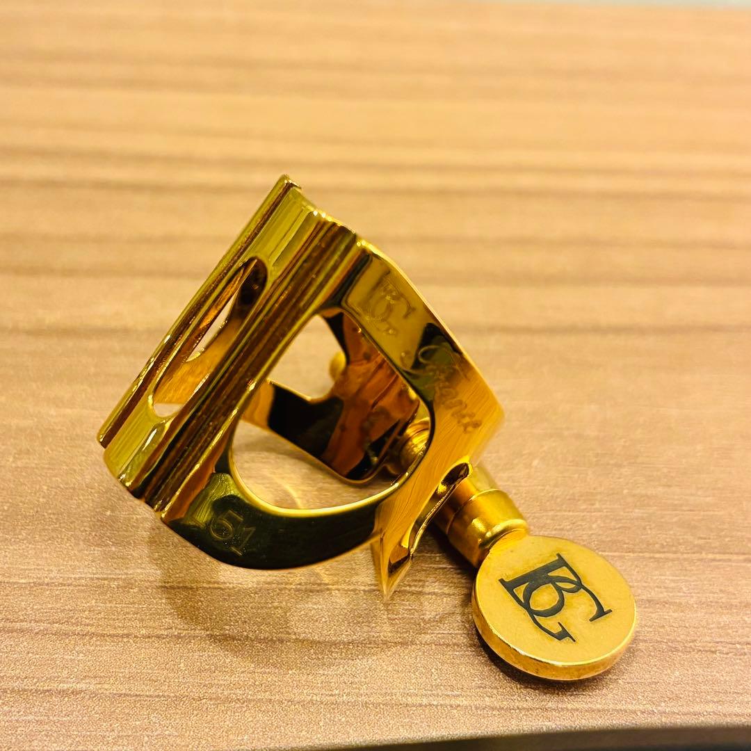 【美品】BG ソプラノサックス リガチャー L51 ゴールドプレート仕上げ