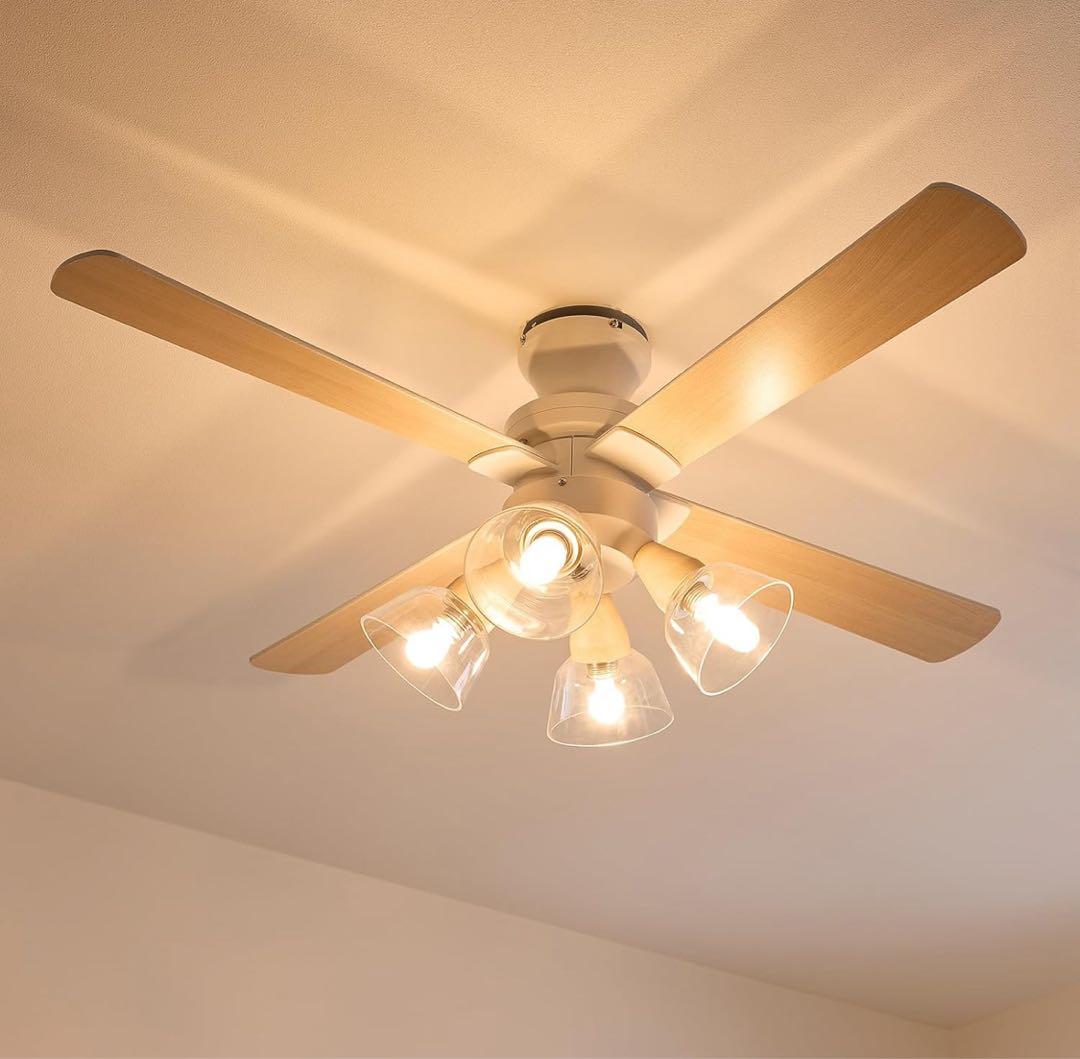 [LOWYA]シーリングファンライト 4灯