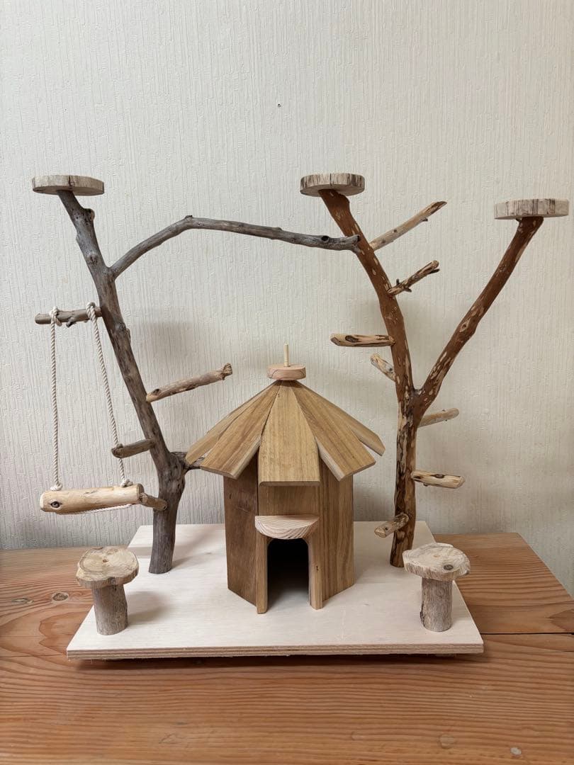 鳥インコ止まり木 流木バードアスレチック 中サイズバードジムバードトイパーチ