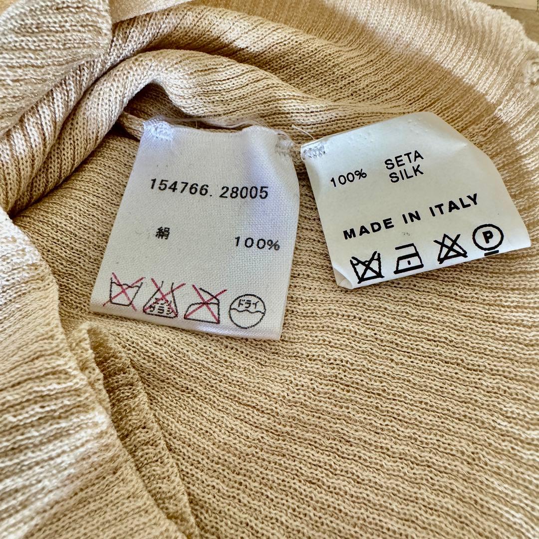 【新品未着用】GUCCI トムフォード期◆ヴィンテージベージュ絹タンクトップ S